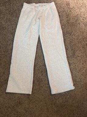 Brandy Melville Light Gray Straight Leg Sweatpants